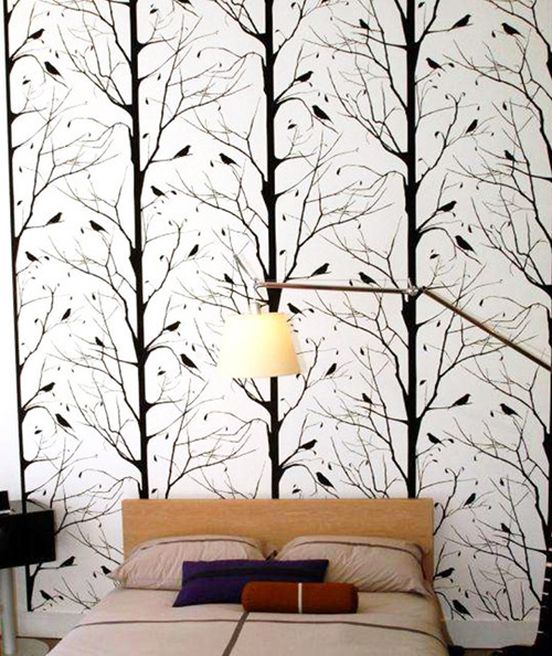 cavern wallpaper Blackbird-installation-shot