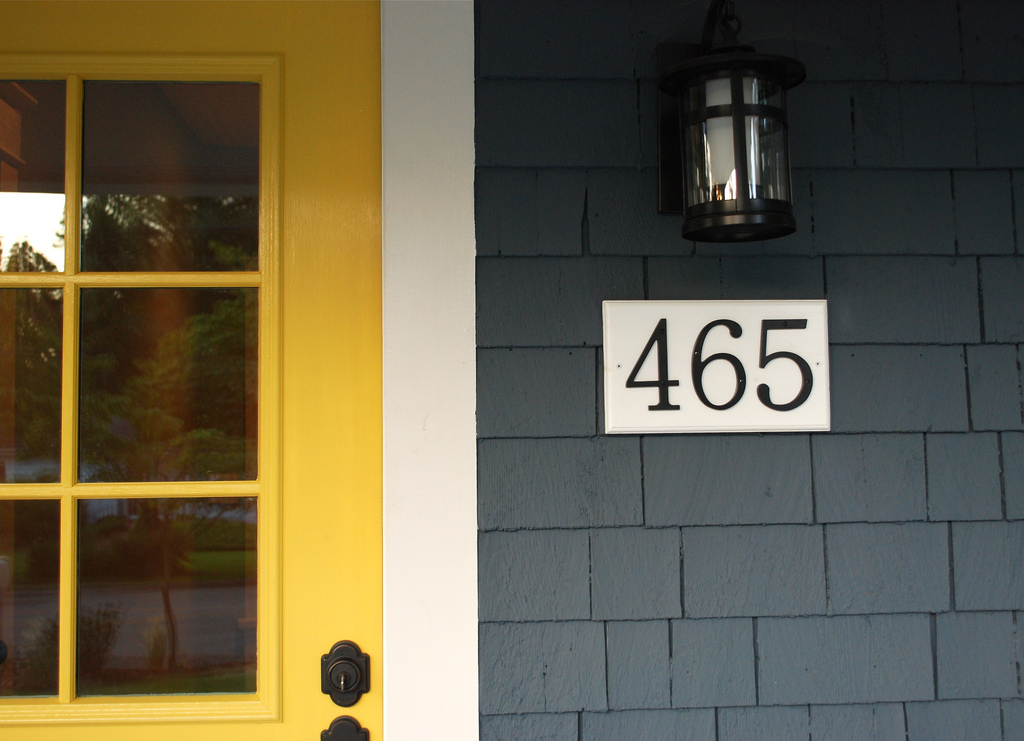 Indiana House Exterior The yellow front door The Estate of Things Sarah Farrell.jpg
