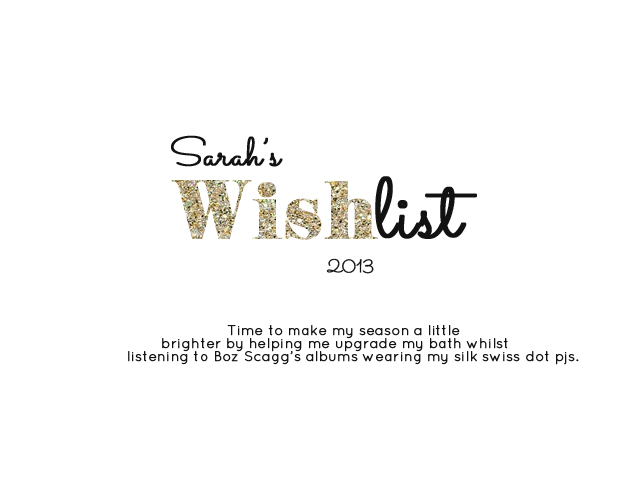 Sarah's wishlist header