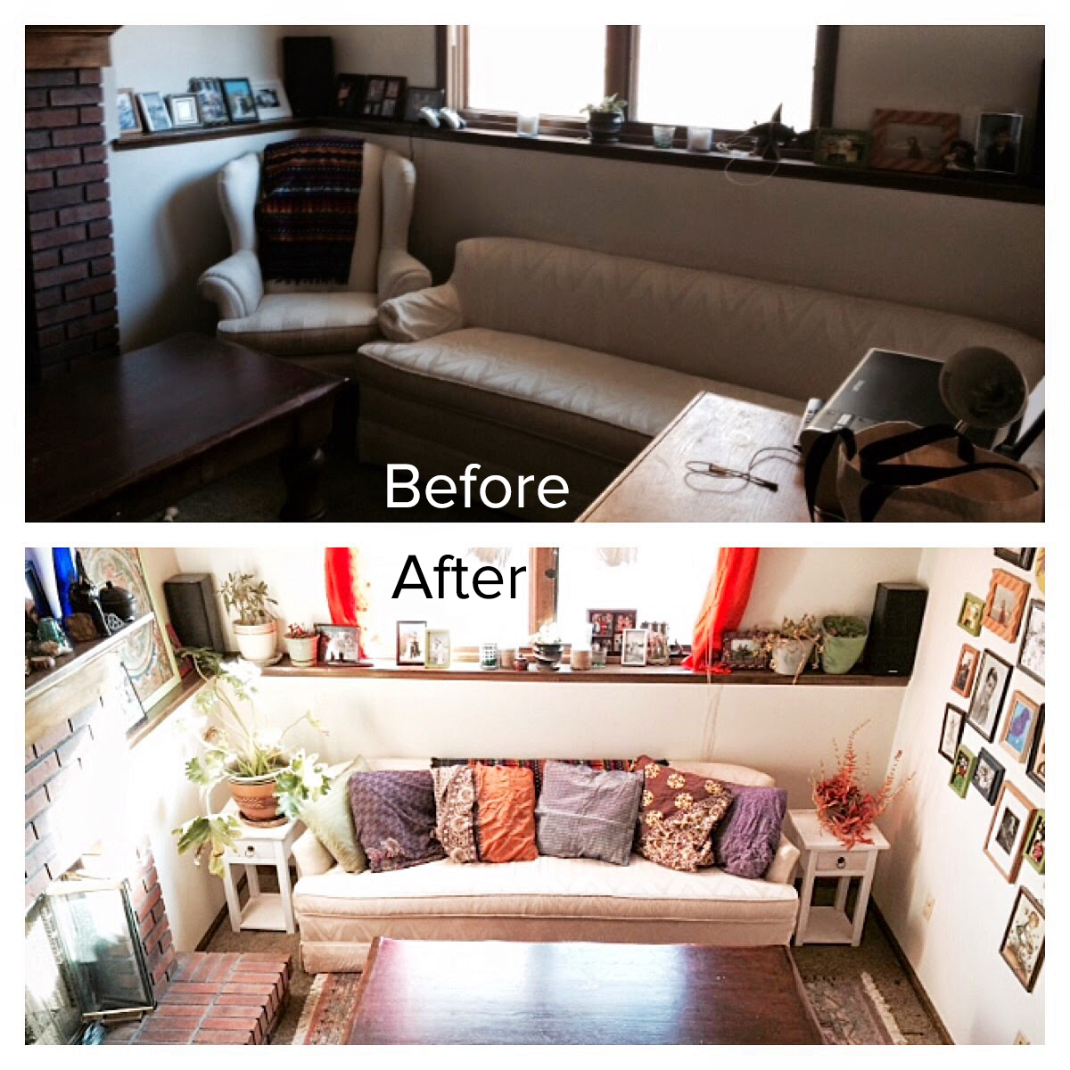 Hippie Den Makeover Before and After