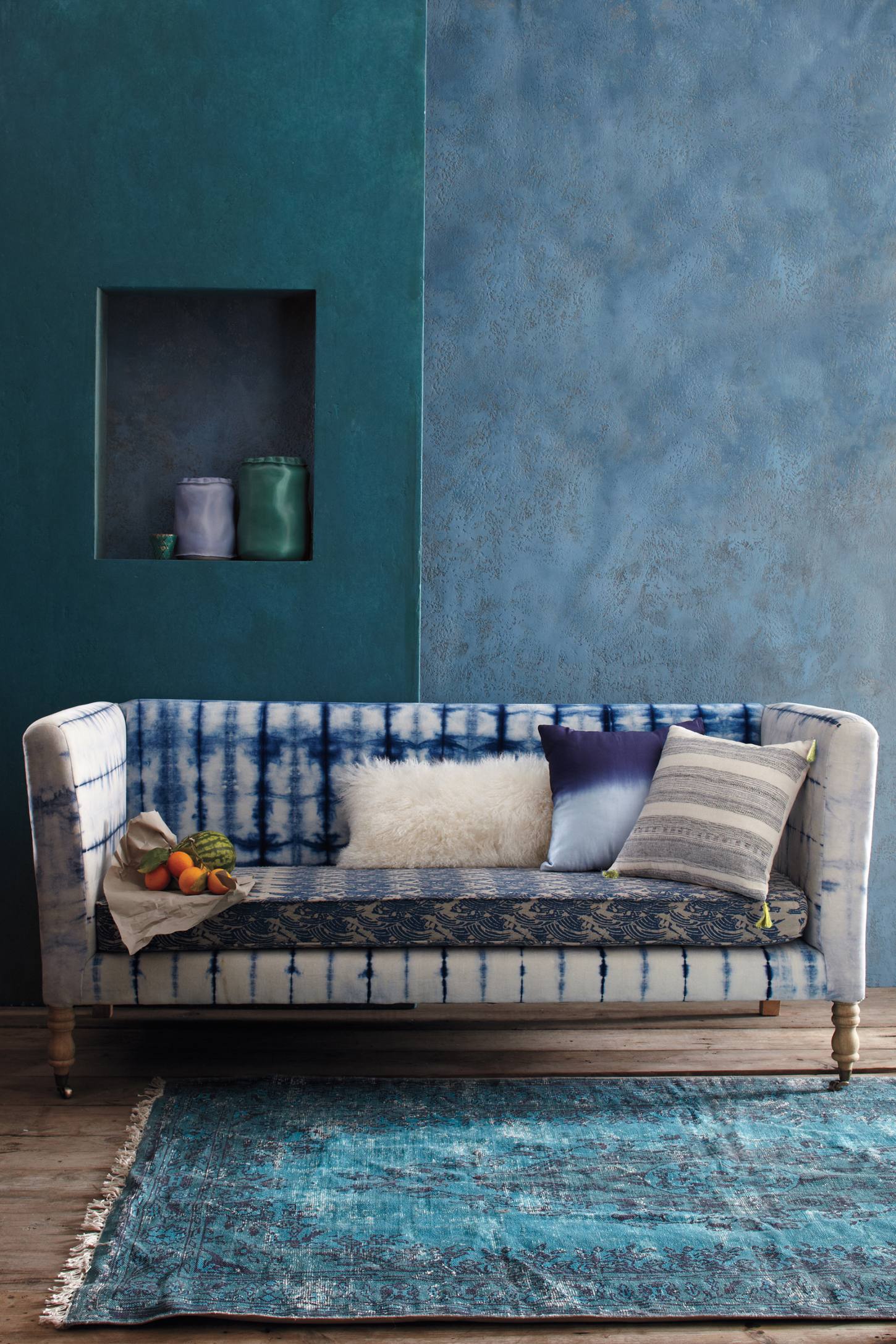 Anthropologie tie dye couch