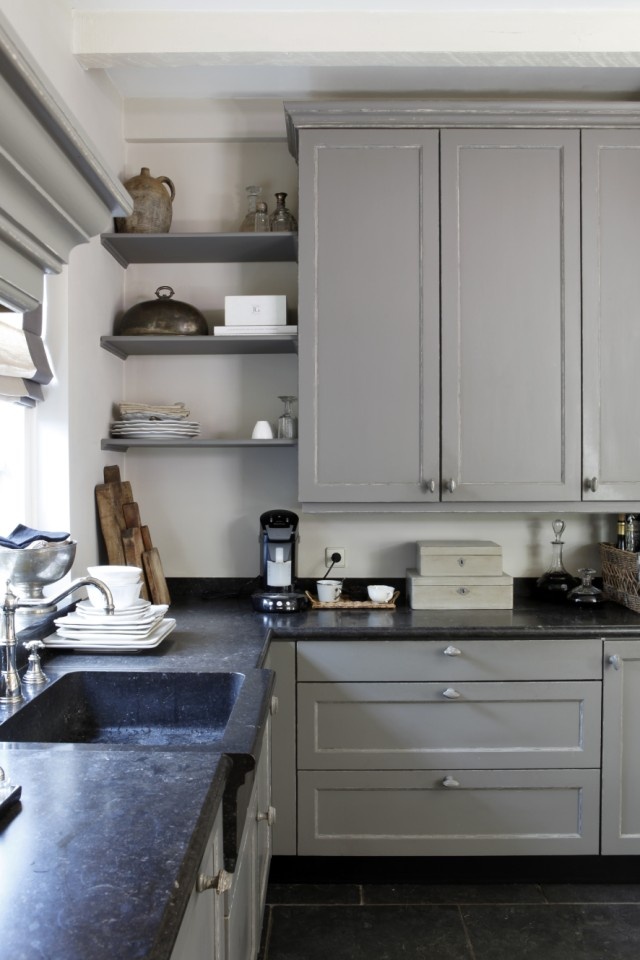 gray cabinets breadboard