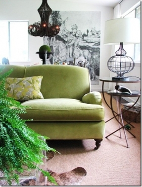 green liess sofa