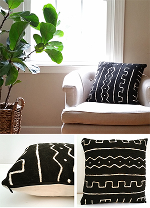 African Mudcloth Pillows by the estate of things for shop teot