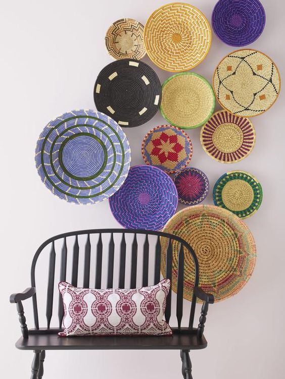 colorful Wall of Baskets