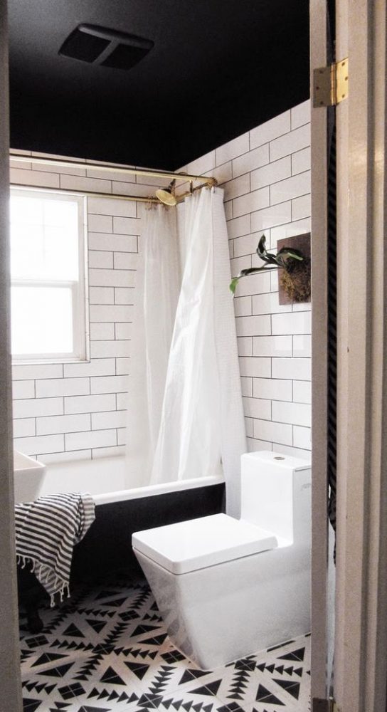 Black Ceilings Capree Kimball's Bathroom Makeover